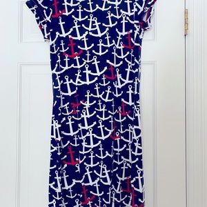 Navy dress with anchors